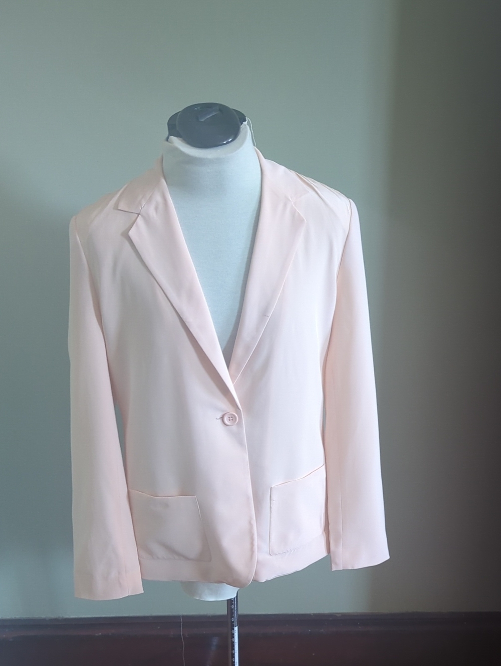 Pink silk blazer from Garnet Hill, size 12